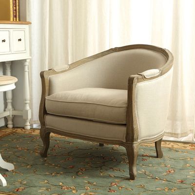 barrel chair beige