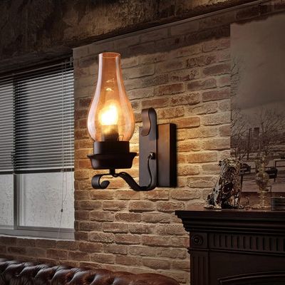 1 luz de pared vintage EGLO Lámpara de pared Savoy lámpara de salón lámpara de pasillo en bruñido cristal satinado lámpara con interruptor de tracción rústica lámpara de pared interior de metal fundido color blanco casquillo E14