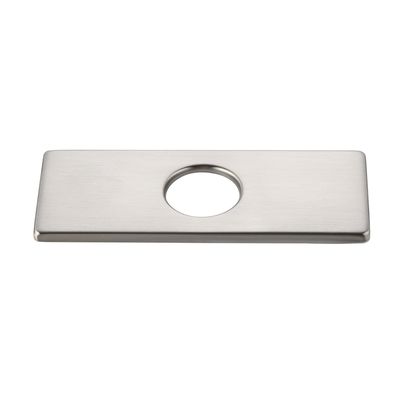 Square Escutcheon Plate Bathroom Vanity Sink Faucet Hole Cover Deck Plate Brushed Nickel