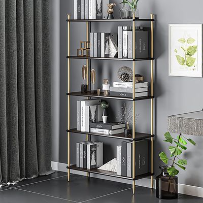 York Leiterregal Mit 5 Ebenen, Bücherregal, Regal, Display-Ständer, Aufbewahrung, Schwarz