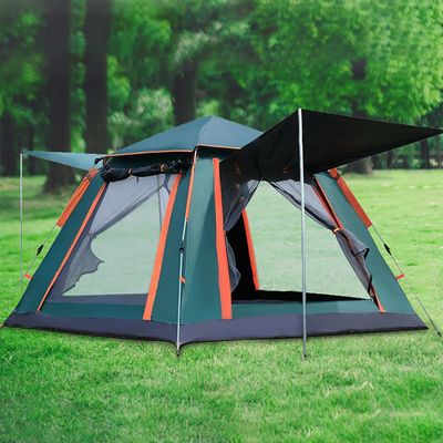 Automatic Instant Open 3-4 Person Tent with 4-Sided Windows-Homary