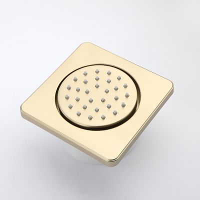Wall Mounted Square Solid Brass Single Function Swiveling Body Spray Jet