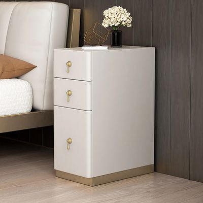 narrow grey nightstand