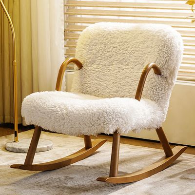 fur rocking chair