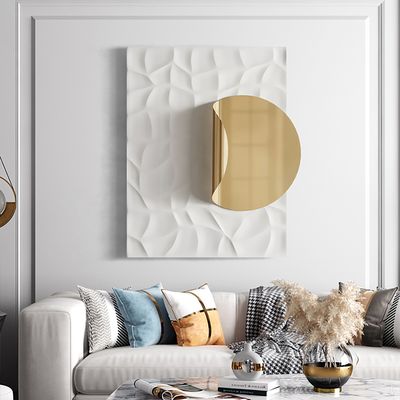 Rectangle Modern Gold Wall Decor Background Creative Geometric Wall Art ...