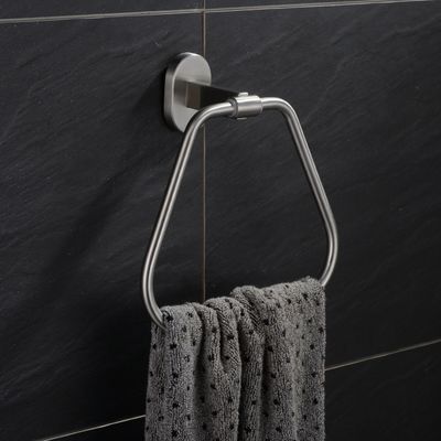 Hand Towel Bathroom Towel Holder Trapezoid Kitchen Dish Cloth Hanger  Stainless Steel