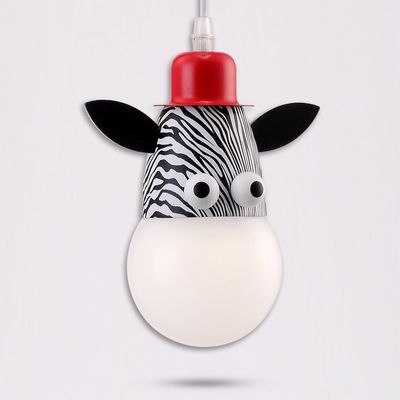 Art Deco LED Animal Hanging Light Pendant Light Zebra Children's Room Decoration