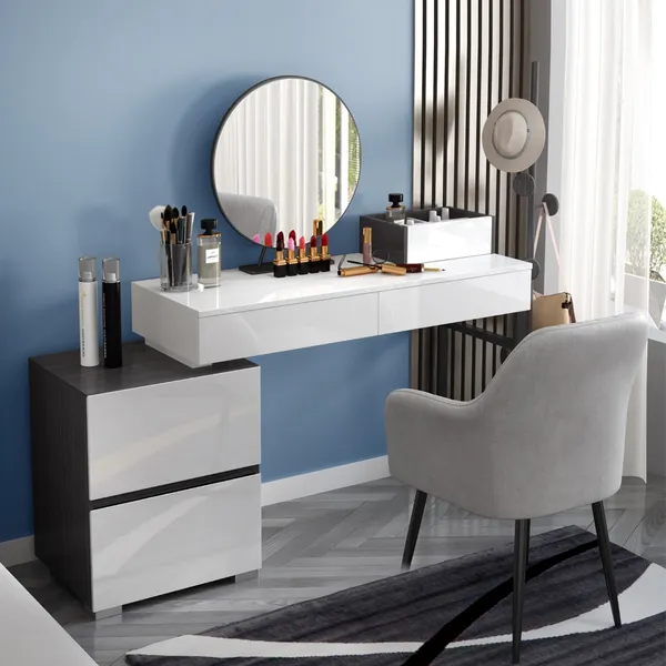 Side Cabinet Dressing Table With, Modern Vanity Tables