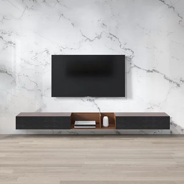pic Floating Tv Stand For 75 Inch Tv black walnut floating tv stand wall hung