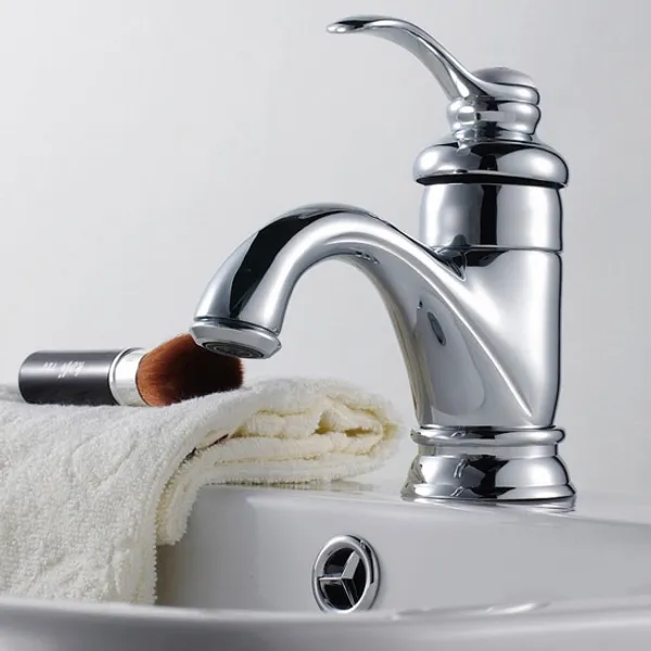 Fair Classic Style Single Lever Handle Mono Bathroom Basin Mixer Tap Solid Brass - Best Bathroom Sink Mixer Taps
