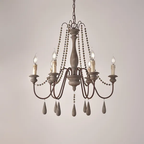 beaded candle chandelier