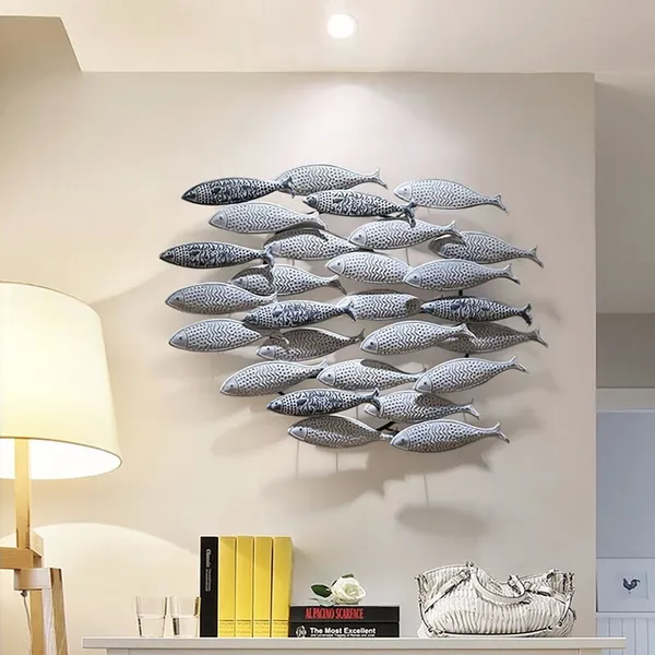 28 3 X 22 4 Mediterranean Style Modern Metal Fish Wall Decor Art