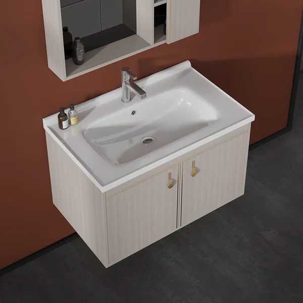 images Light Wood Floating Bathroom Vanity usd