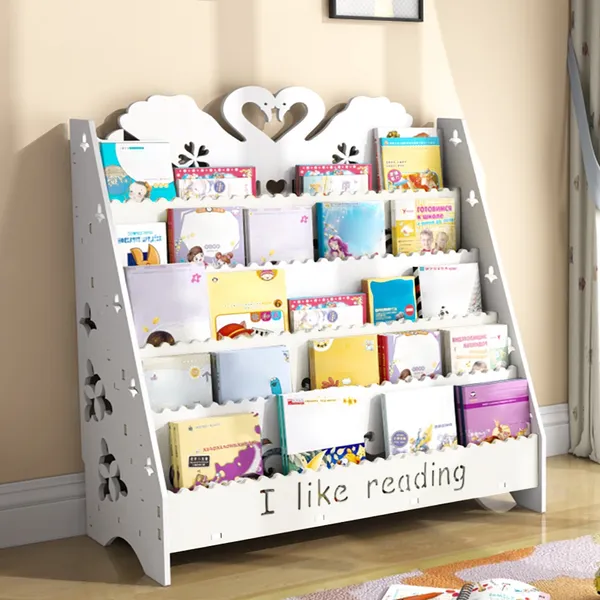 Cute Bear Swan Kids Bookshelf Book Display B