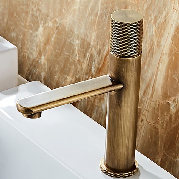 Golden ronde en céramique lavabo Bol évier en laiton antique mitigeur robinet robinets 