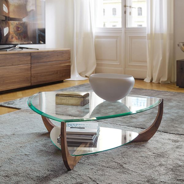 2 shelf glass coffee table