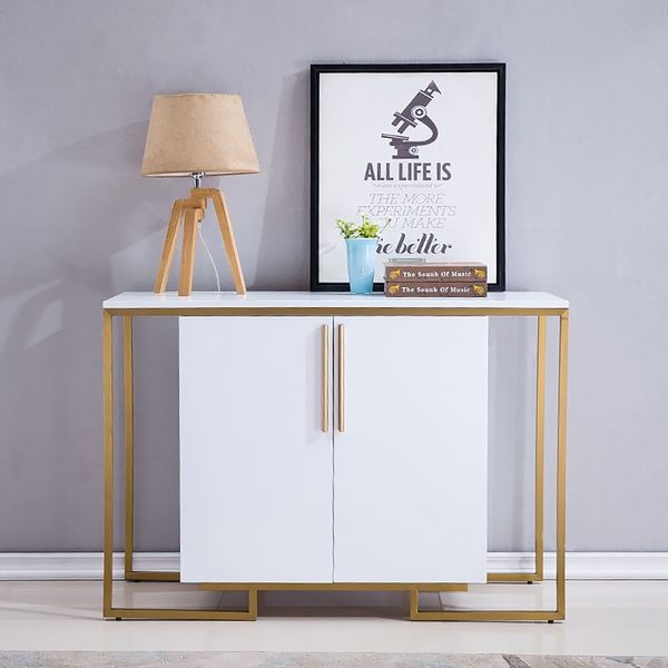 Gold Console Table With Storage, Highfield Console Table White Marble Brass Project 62
