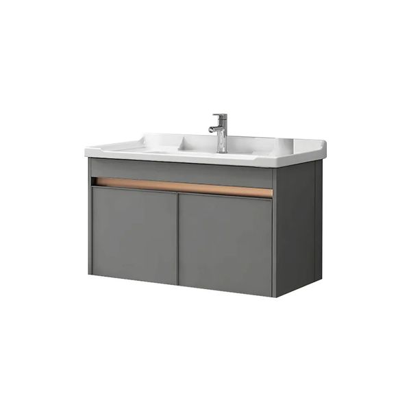 Modern Bathroom Vanity Unit Basin Storage Furniture Floorstanding Floor Grey 600 mm MV838 