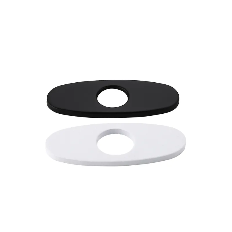 Faucet Deck Plate Escutcheon for 1-Hole Faucet Installation Matte Black Finish