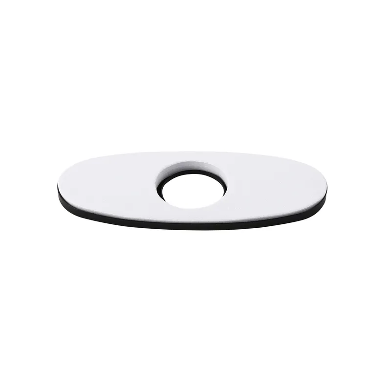 Faucet Deck Plate Escutcheon for 1-Hole Faucet Installation Matte Black Finish