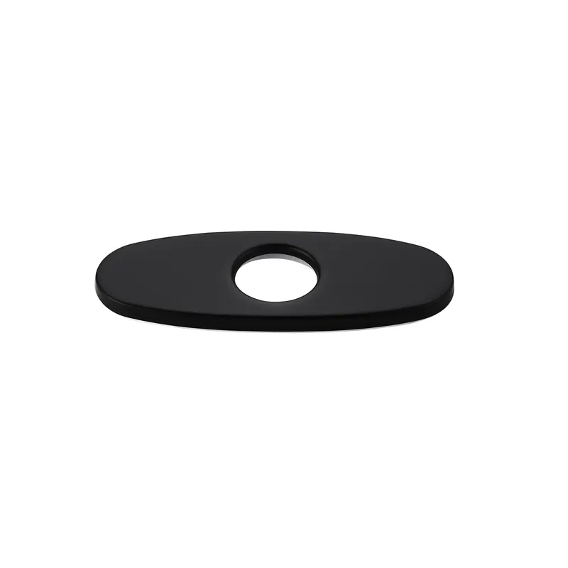 Faucet Deck Plate Escutcheon for 1-Hole Faucet Installation Matte Black Finish