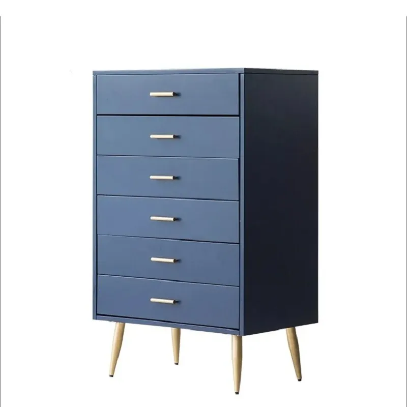 Narre 4 Drawer Dresser Modern Blue Wood Storage Chest Accent Cabinet for Bedroom