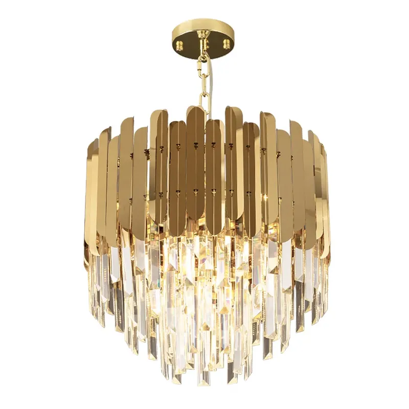 Kitoney Modern 10-Light Tiered Crystal Chandelier with Adjustable Chain