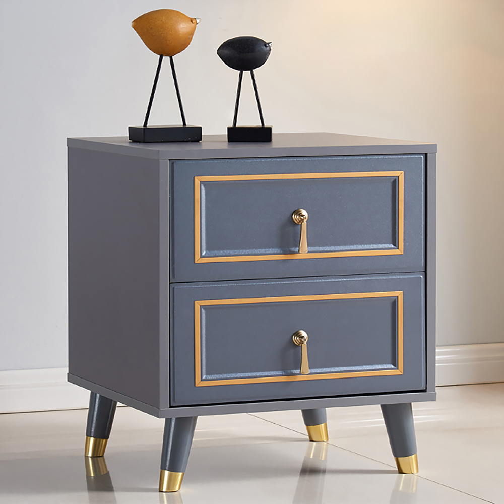 

Modern Blue Nightstand with Storage Drawer Bedroom Bedside Table