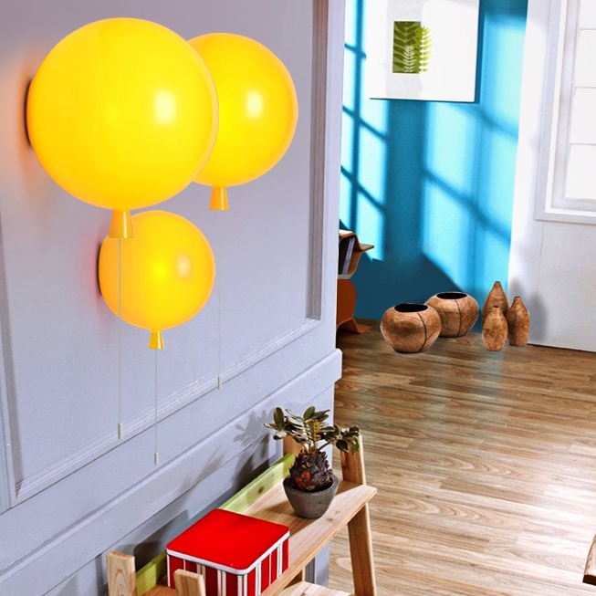 Story Colourful Modern Ballon Wall Sconce Light-220V-Medium-Yellow