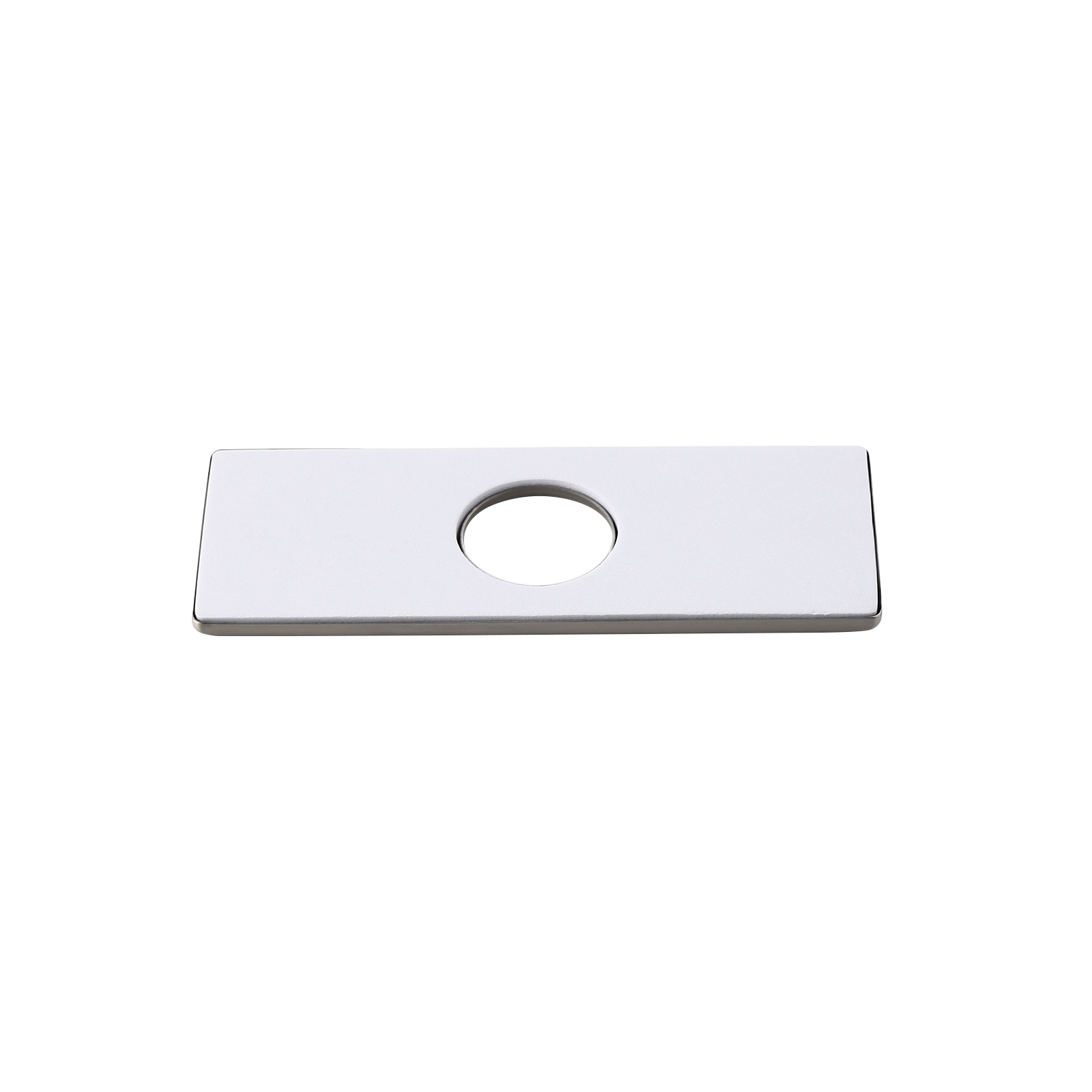 Square Escutcheon Plate Bathroom Vanity Basin Tap Hole Cover Deck Plate Brushed Nickel