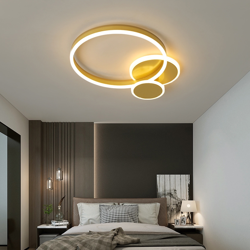 Modern Gold Ring Ceiling Light Round LED Flush Mount Lighting