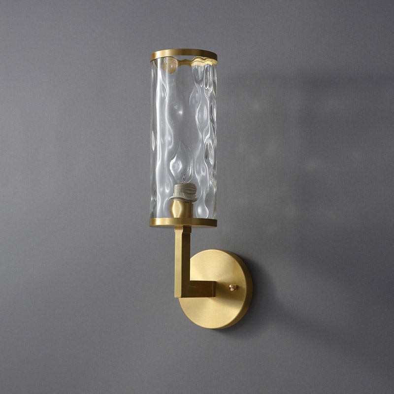 Modern Gold Brass 1-Light Indoor Lighting Wall Sconce