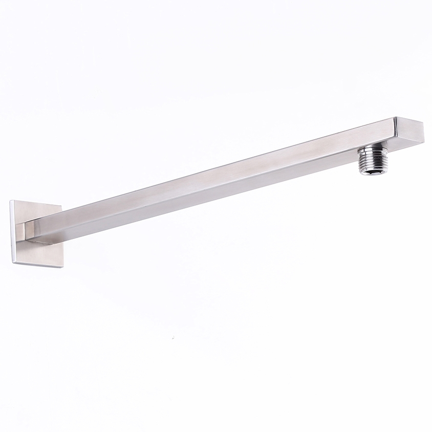 16 Inch Stainless Steel Square Wall-mounted Shower Arm Finished In Brushed Nickel