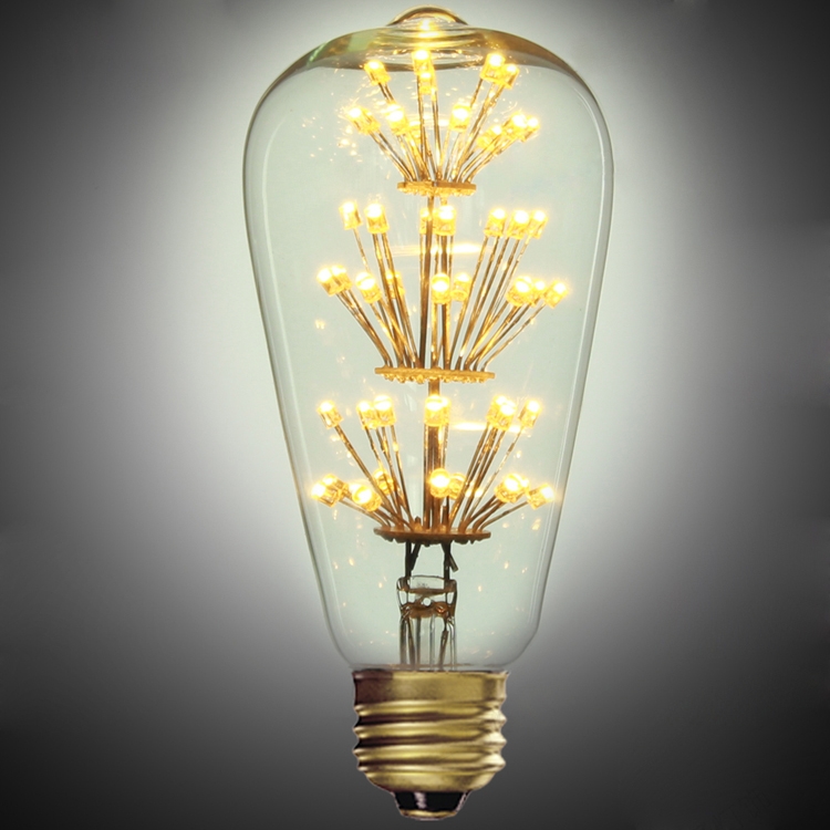 3W LED E27 Nostalgique Lumière Ampoule Avec des Filaments de Fleurs