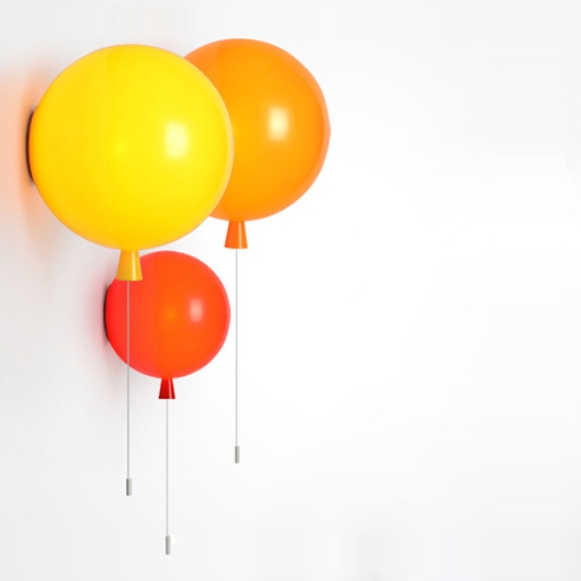 Story Colourful Modern Ballon Wall Sconce Light-220V-Medium-Orange