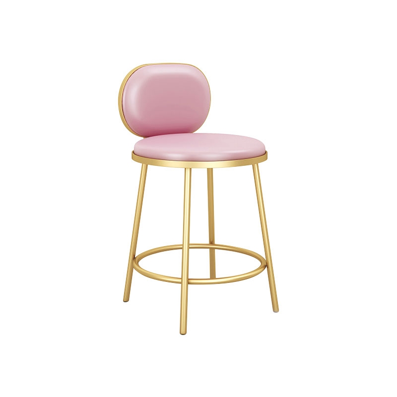 Modern Pink Faux Leather Upholstery, Pink Bar Stools Next