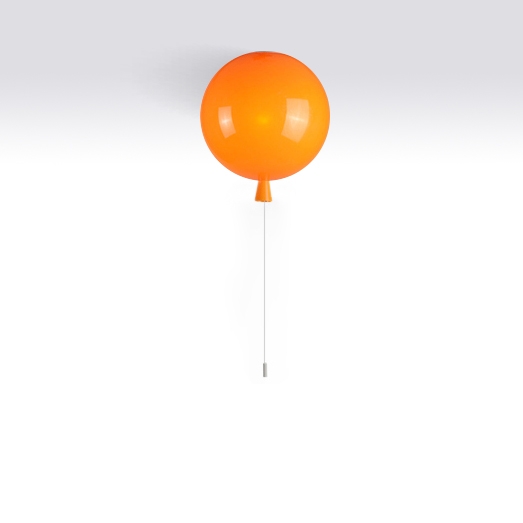 Story Colourful Balloon Large Flush Mount Modern Single Light in Orange