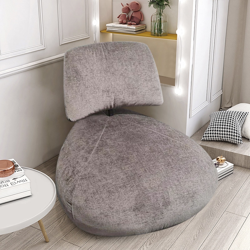 Gray Velvet Accent Chair Modern Upholstered Armless Chair