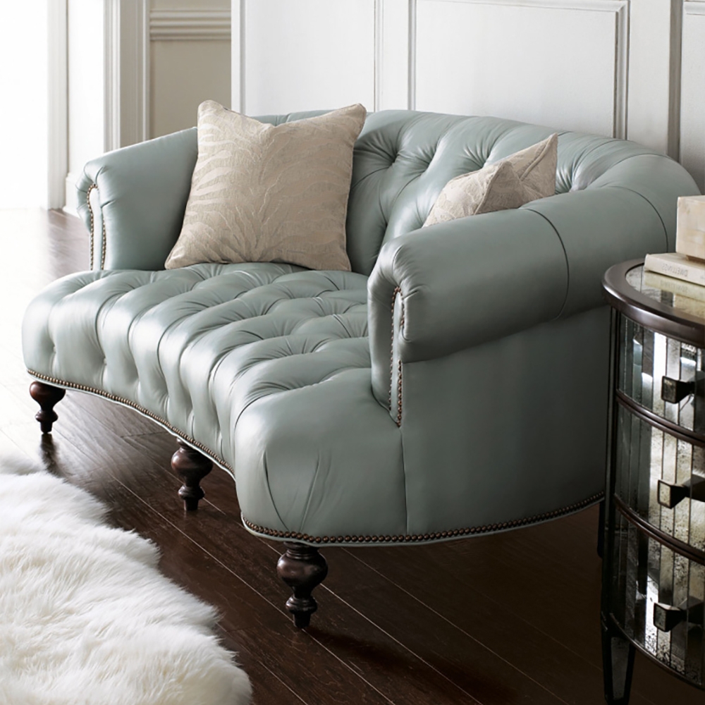 94.5" Midcentury Sofa PU Leather Upholstered Sofa 3Seater Sofa with