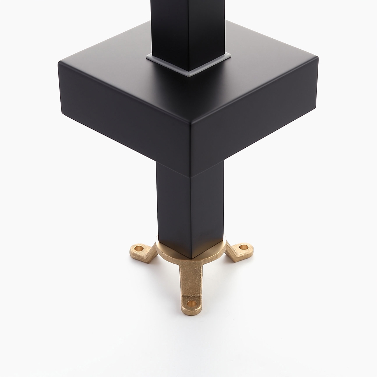 Dree Modern Matte Black Floor Mounted Freestanding Tub Faucet with Handheld Shower 1-Handle Solid Brass