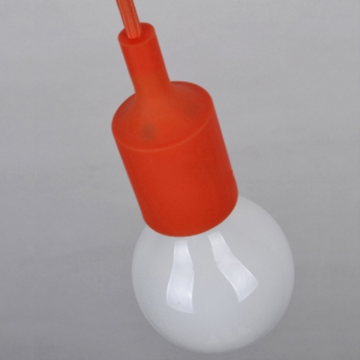 Colourful Silicone Mini Pendant Light-220V-Red