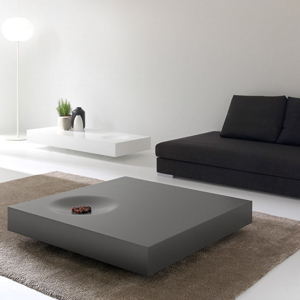 

Modern Gray Coffee Table with Storage Square Coffee Table with Drawer
