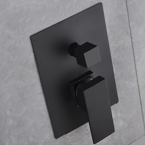 Modern Stylish Single Handle & Diverter Knob 2-function Square Shower 