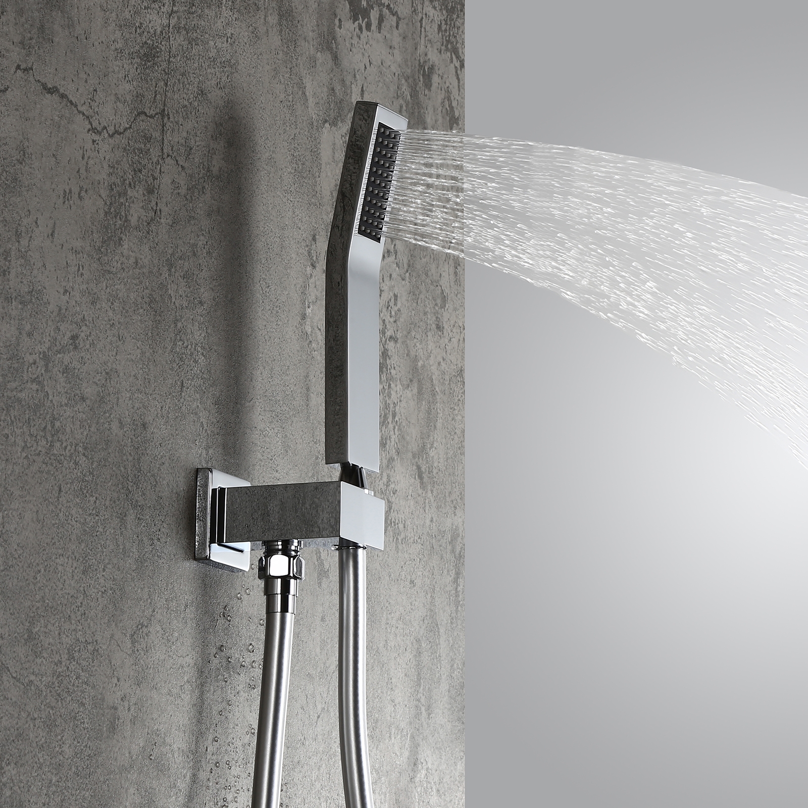 Modern 10" Wall Mounted Shower System with Handheld Shower Pressure