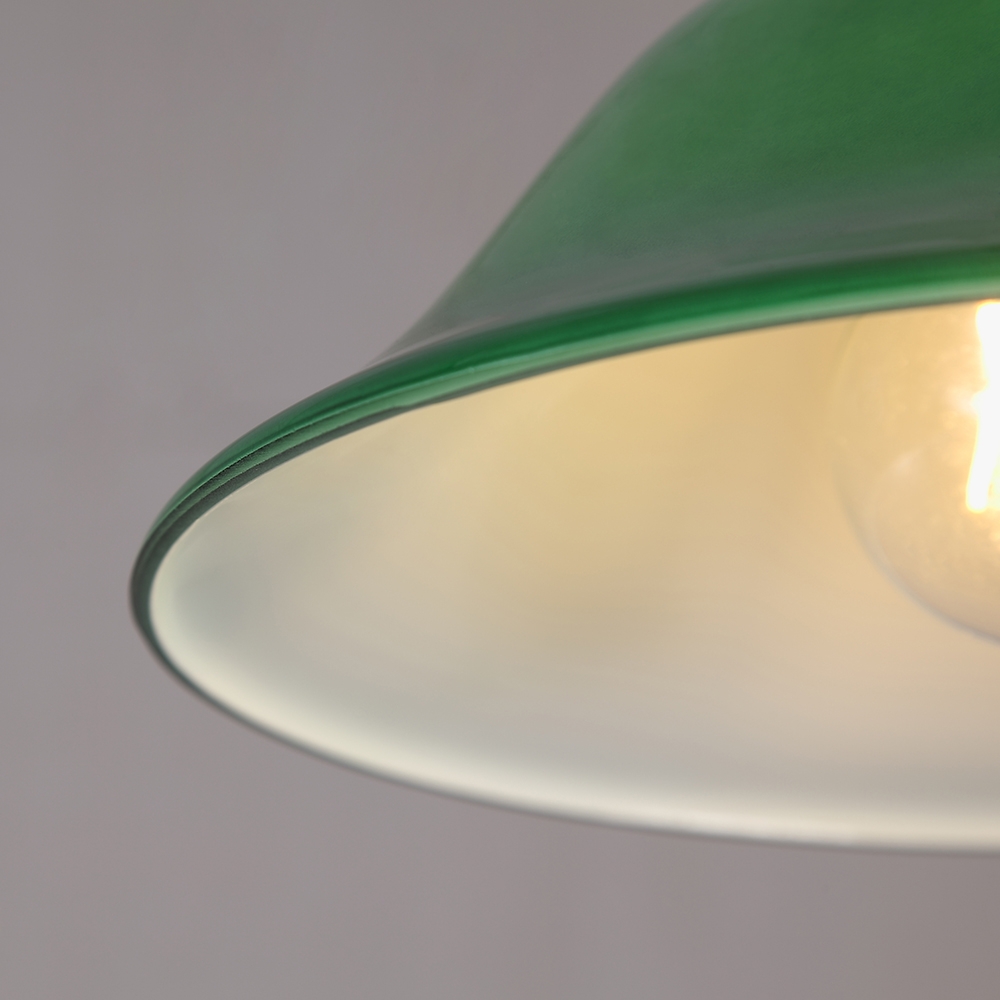 Vivid Emerald Green Glass Retro 1-Light Pendant Light