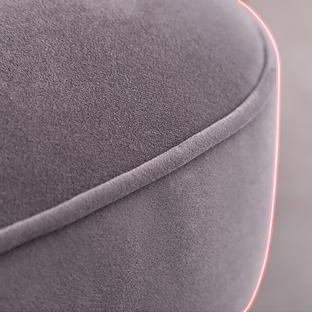 Grey Tufted Upholstered Velvet Accent Chair Modern Accent Chair in Gold