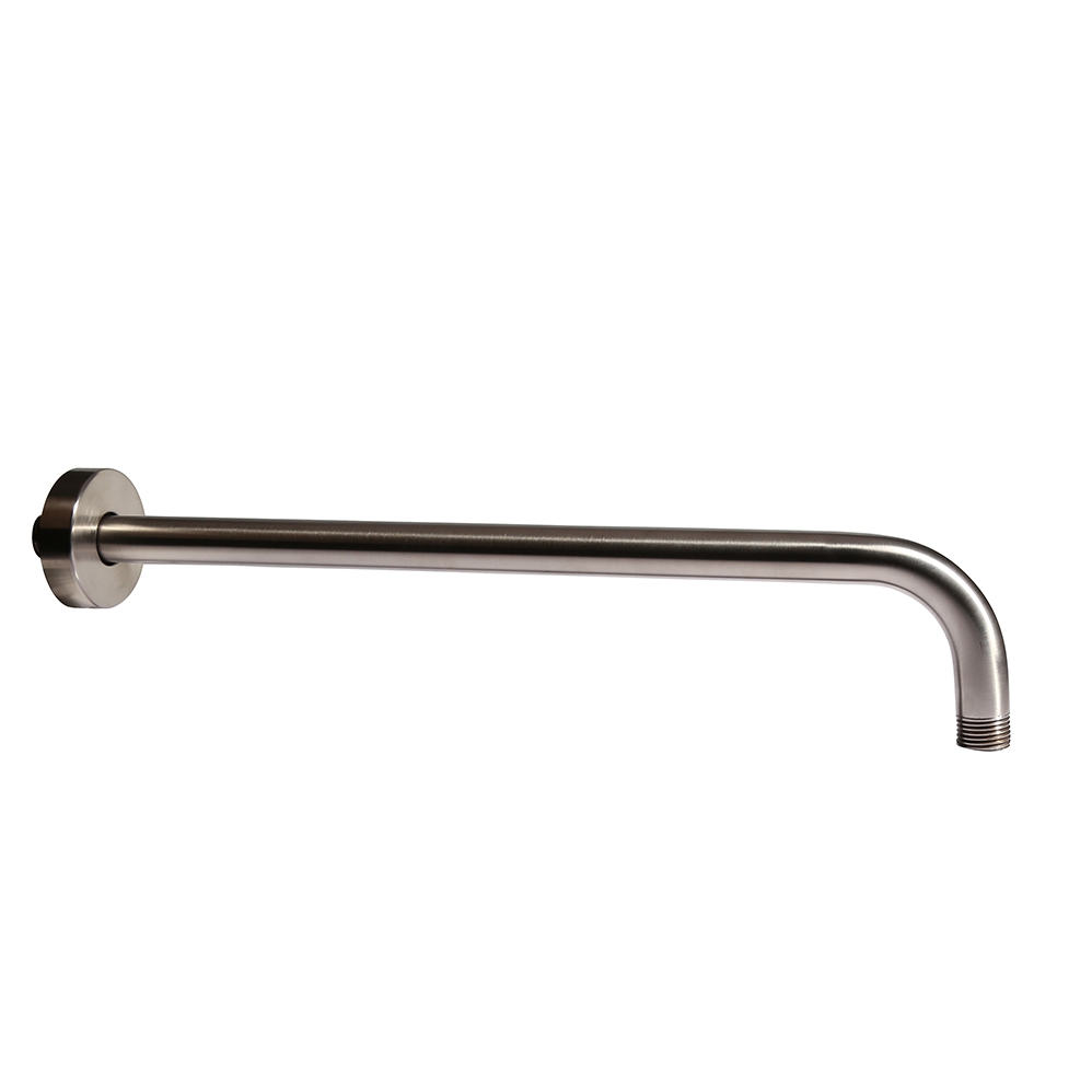 16" Brushed Nickel Stainless Steel Round Shower Arm Wall Mount Bath Fixture