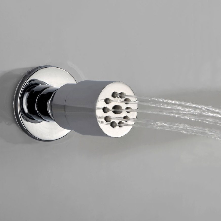 Modern Single Function Wall Mounted Adjustable Solid Brass Body Spray