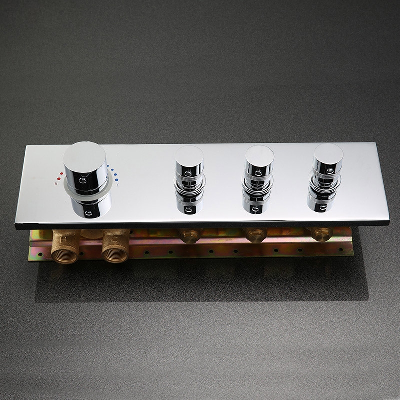 

Modern Thermostatic 3-Function 3-Outlet Solid Brass Faucet Shower Valve & Trims