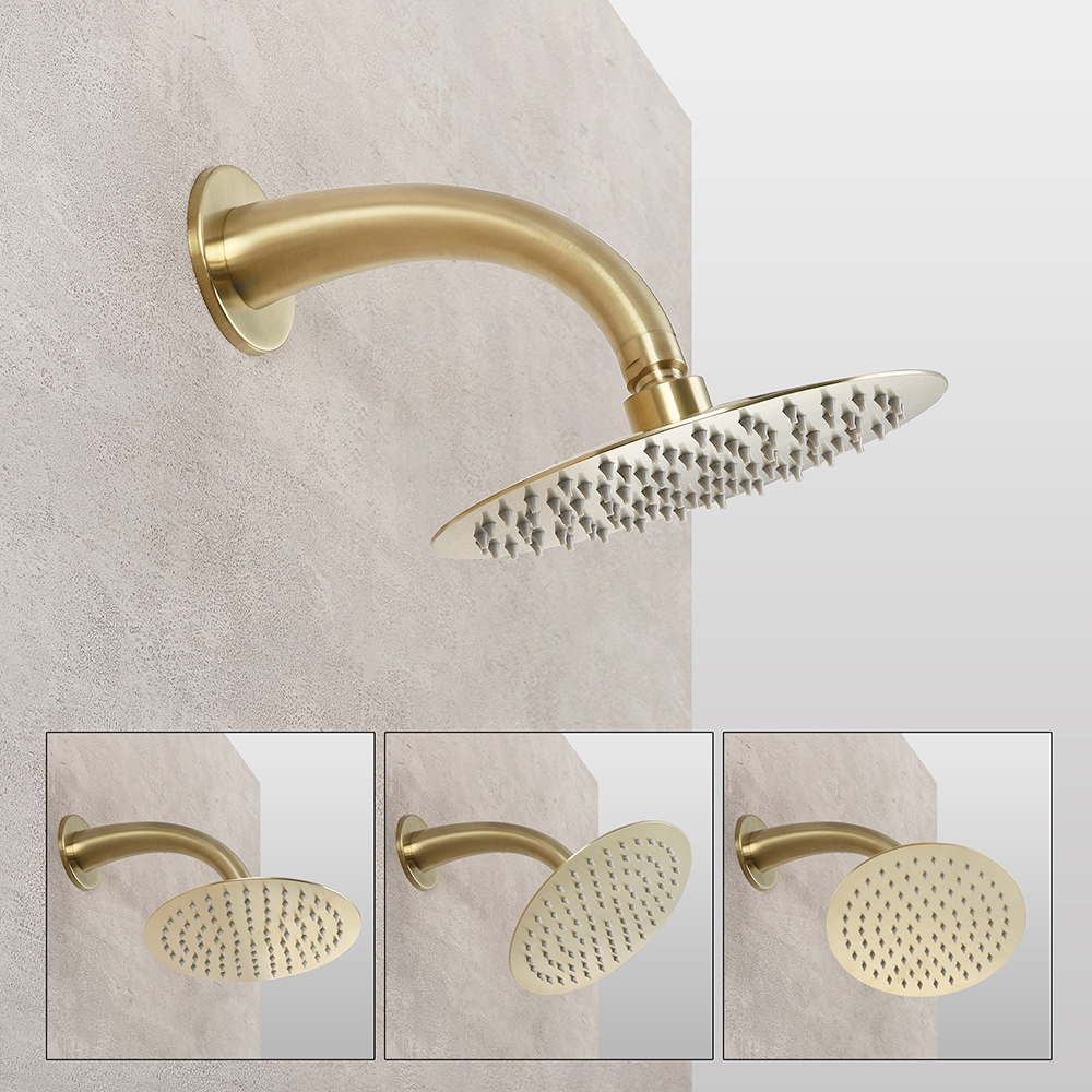 Ave Rain Shower Mixer with 200mm Shower Head and Hand Shower in Brushed Gold